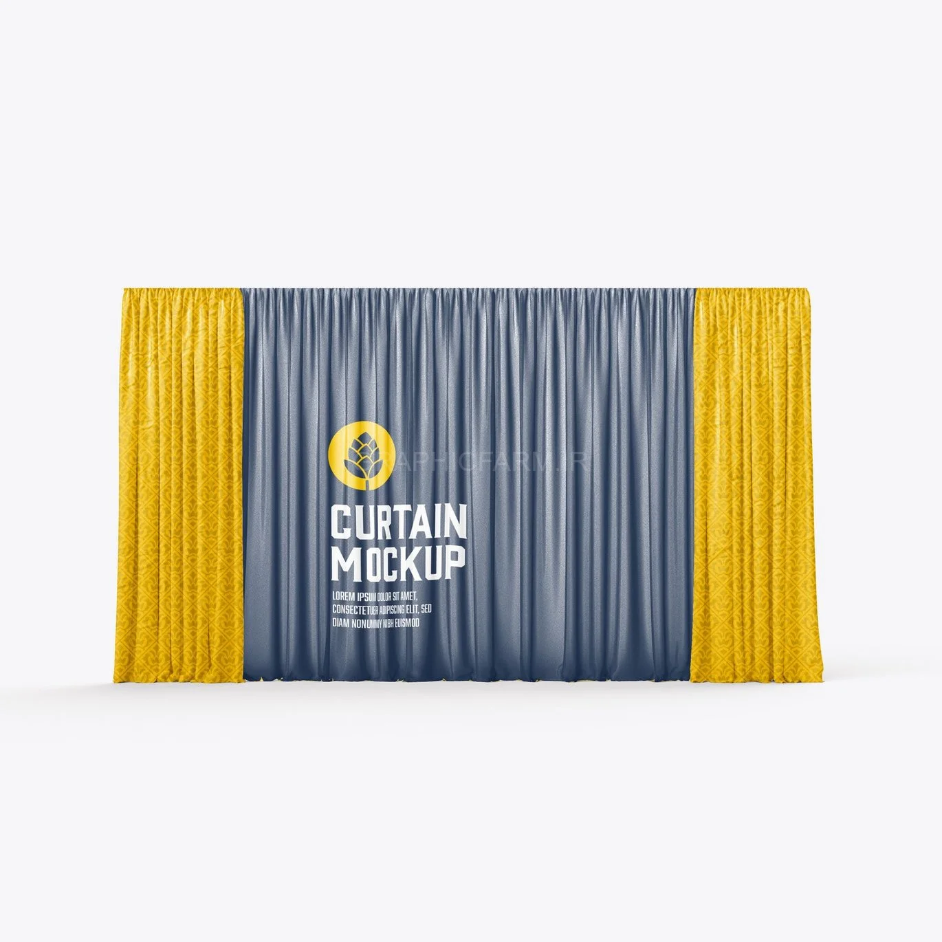 Long Curtains Mockup