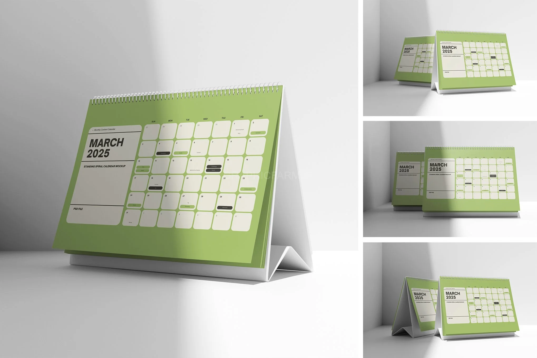 Spiral Calendar Mockup