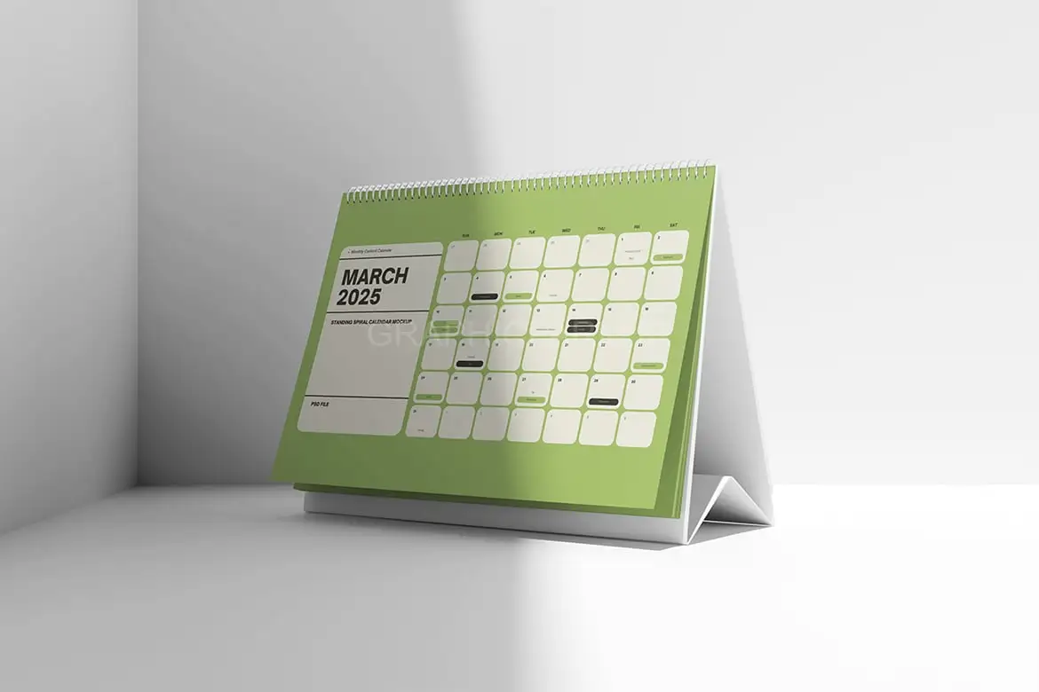 Spiral Calendar Mockup