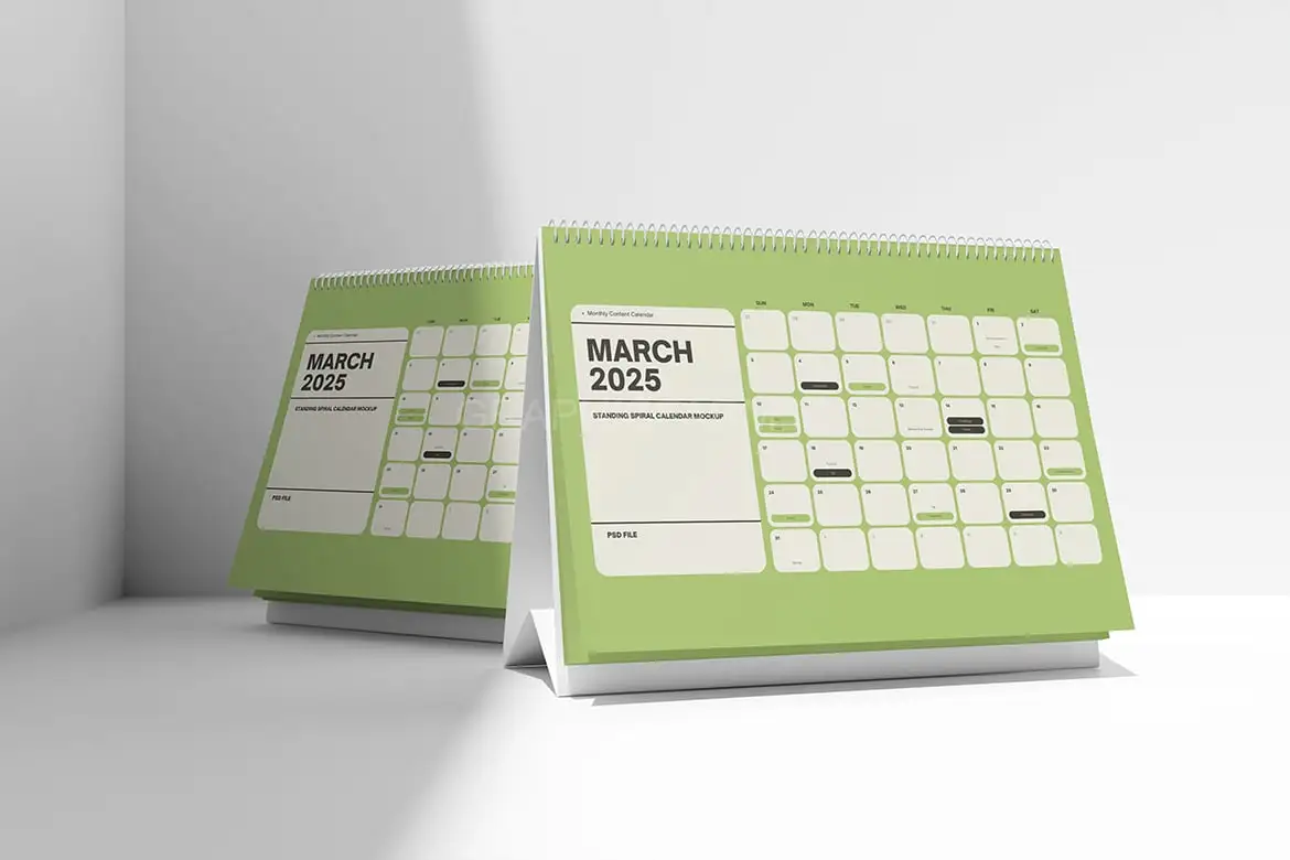 Spiral Calendar Mockup