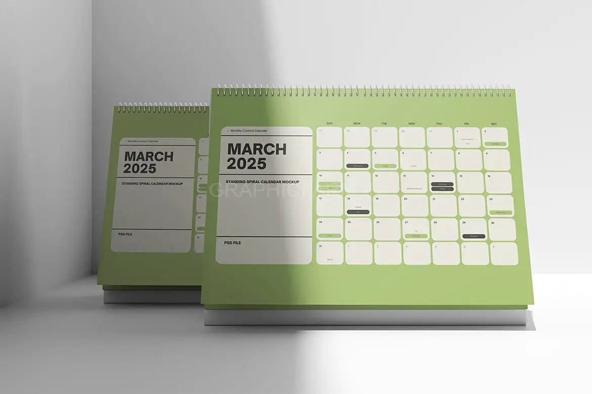 Spiral Calendar Mockup