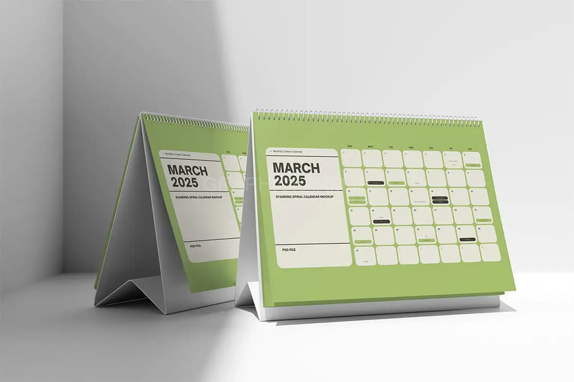 Spiral Calendar Mockup