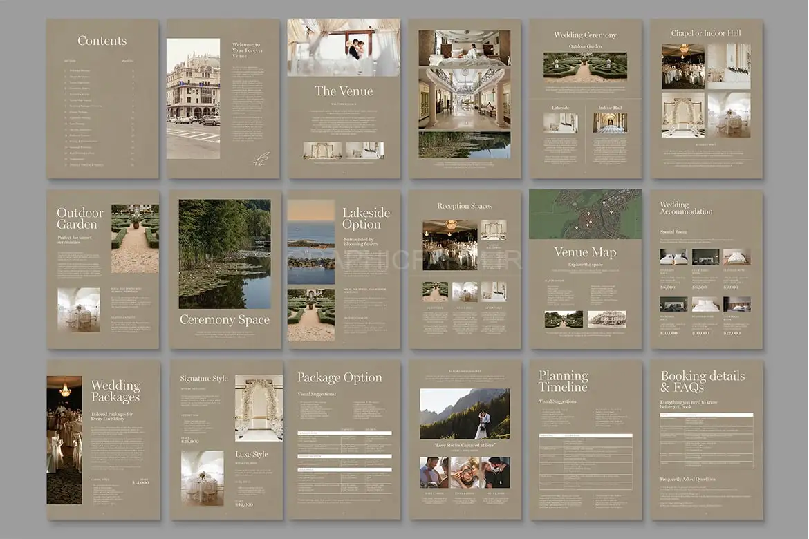 Digital Wedding Venue Brochure Template