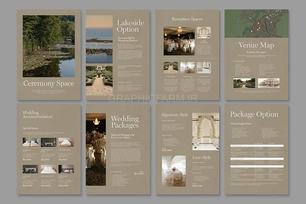 Digital Wedding Venue Brochure Template