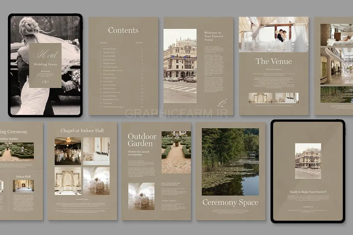 Digital Wedding Venue Brochure Template