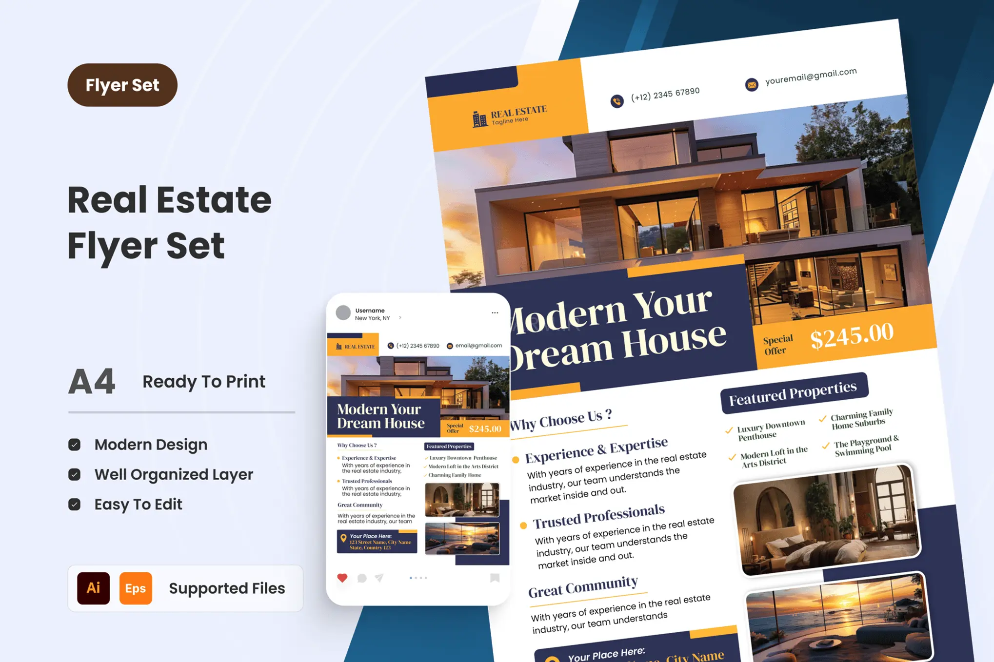 Real Estate Flyer Set