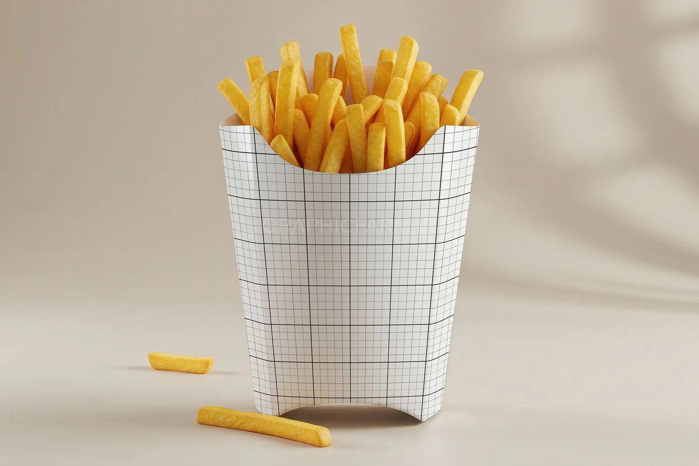 French Fries Potatoes Packaging Mockups