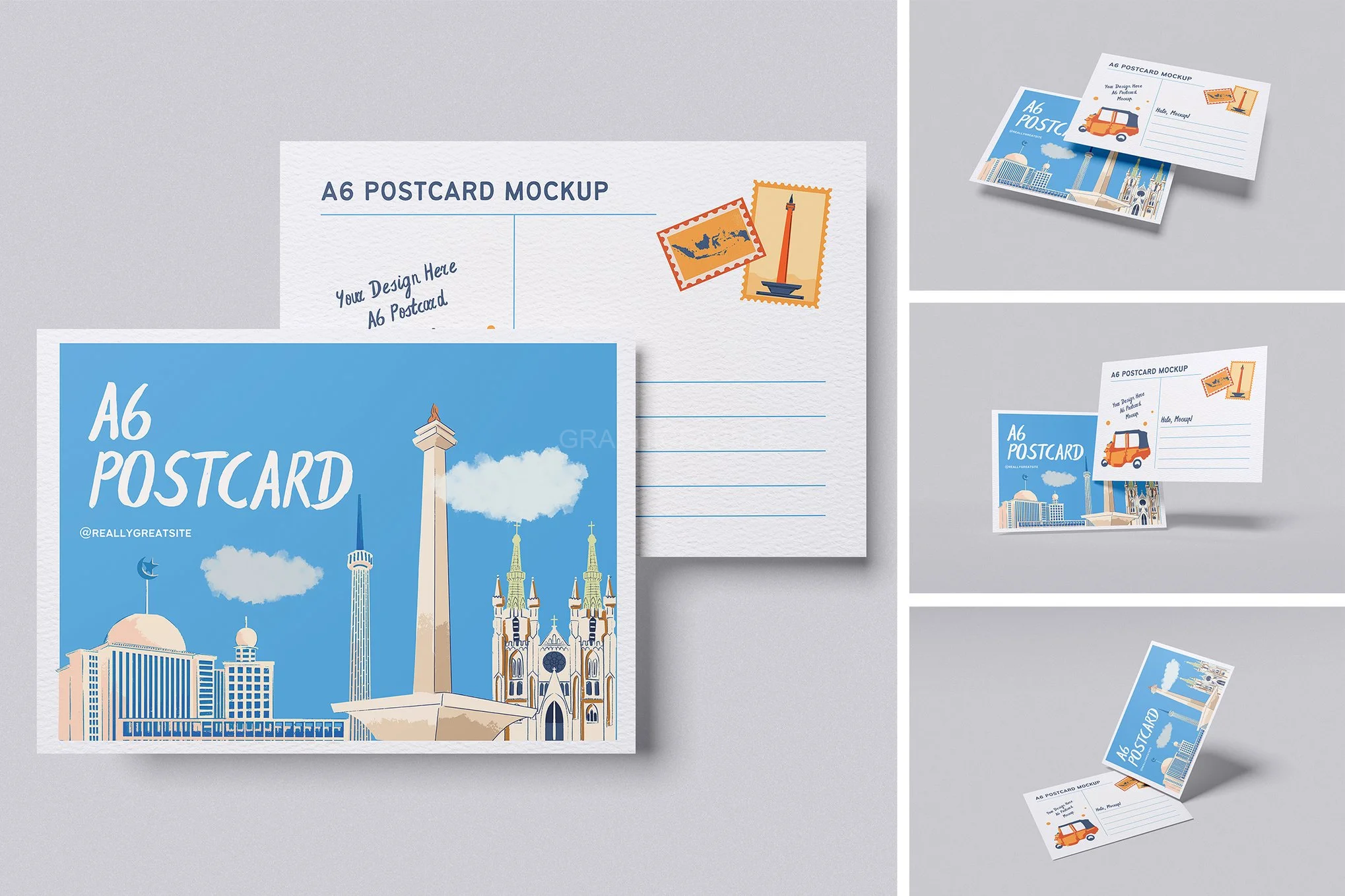 A6 Postcard Mockup
