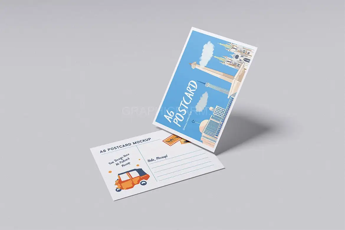 A6 Postcard Mockup