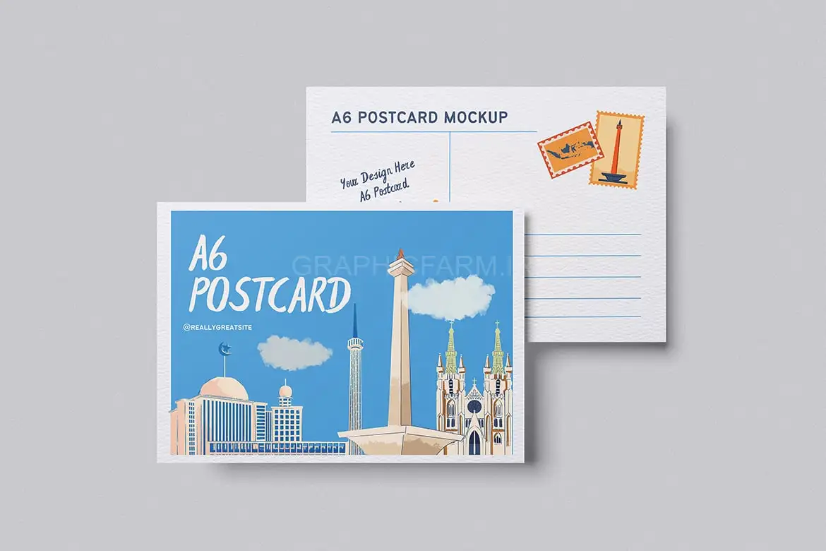 A6 Postcard Mockup