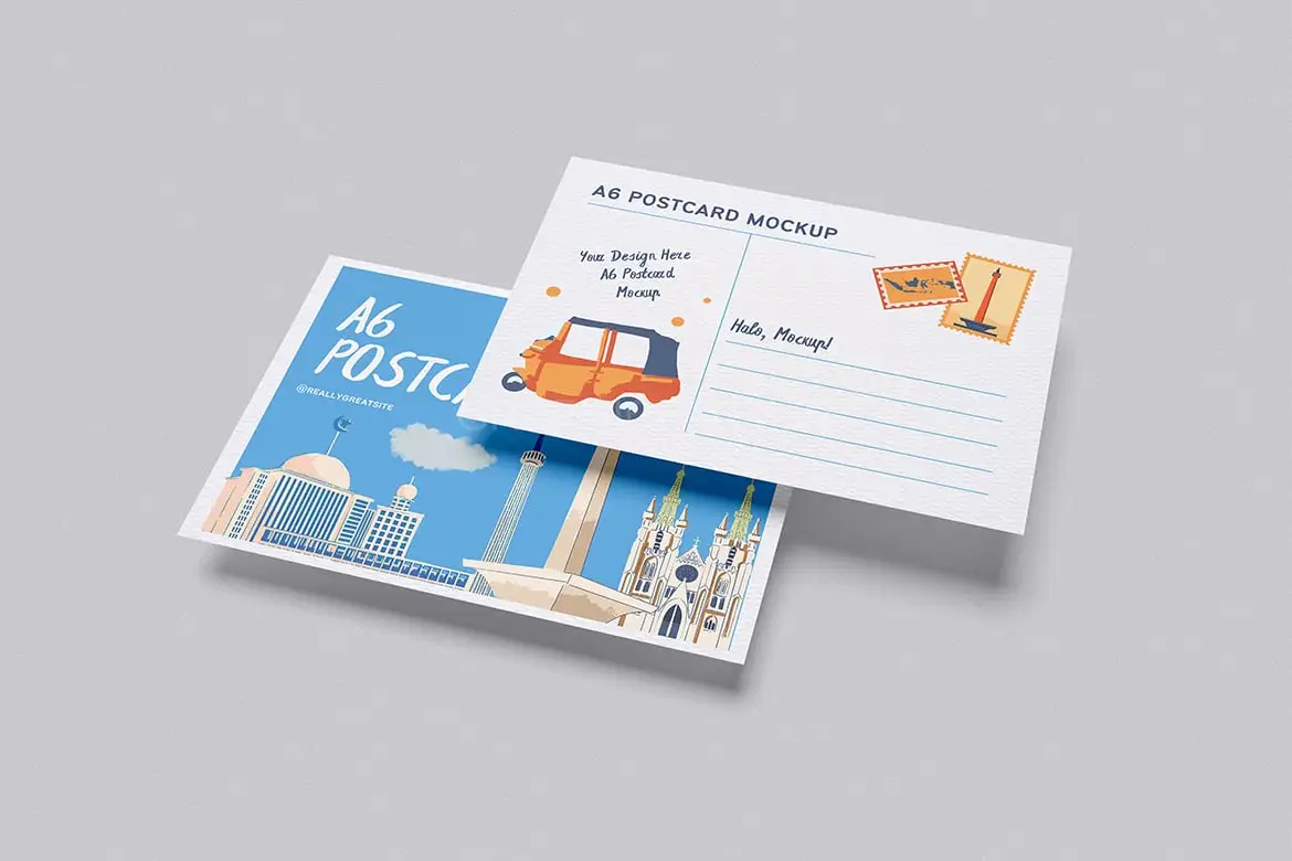 A6 Postcard Mockup