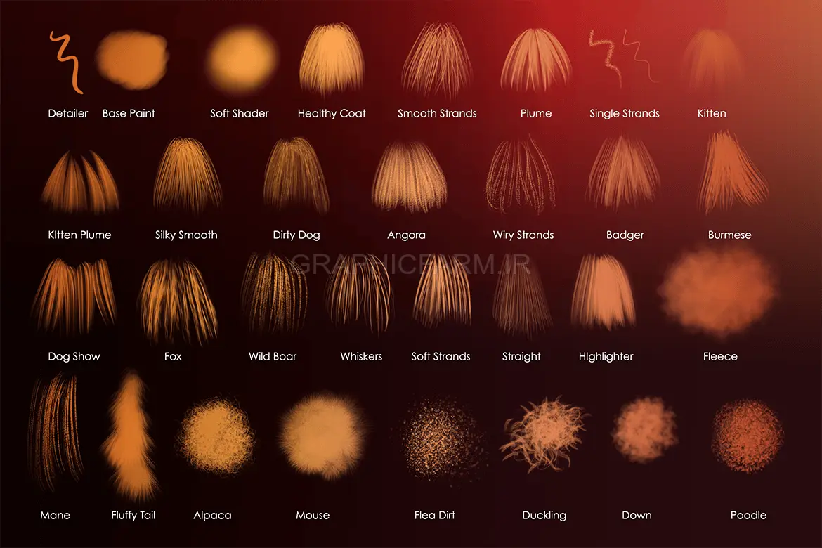 Animal Fur Procreate Brushes