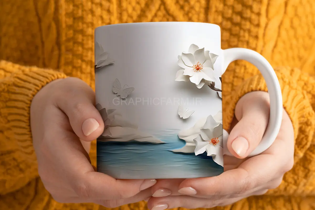 3D Landscape Mug Wrap Sublimation Bundle