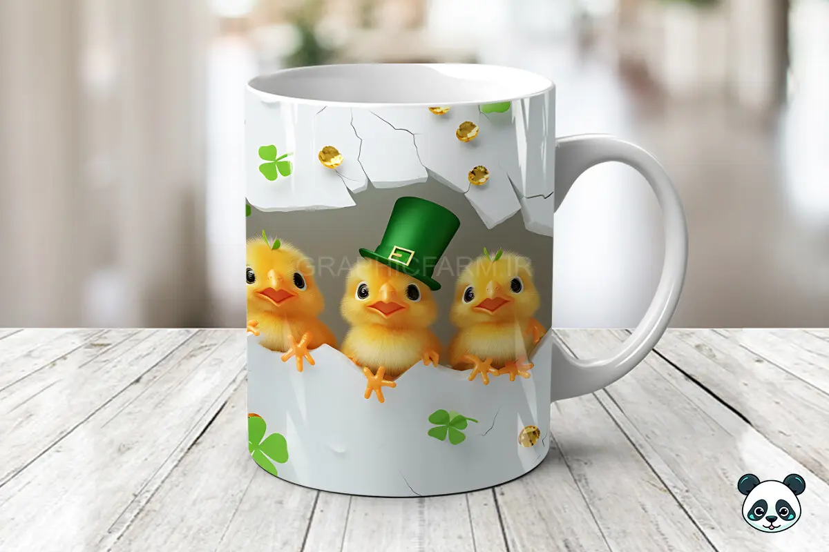 St Patrick Chicks 3D Mug Wrap