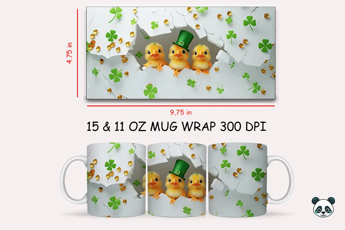 St Patrick Chicks 3D Mug Wrap
