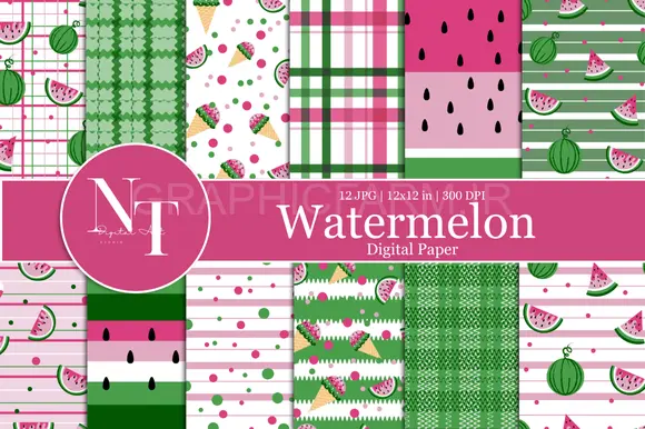 Watermelon Digital Paper