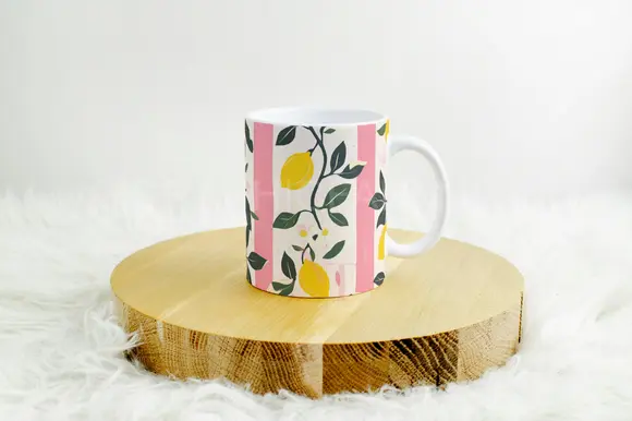 Pink Lemon Shabby Chic Digital Paper